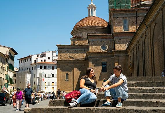 Two students discussing