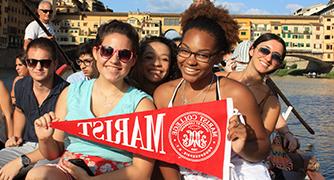 An image of students in Italy. 