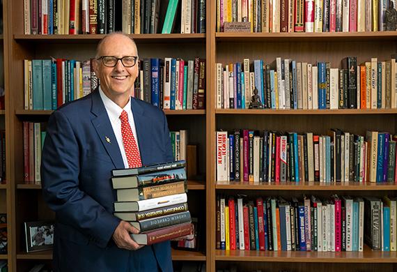 Dean Lamb in his new Dyson Center office. Photo by Carlo de Jesus/Marist College. 