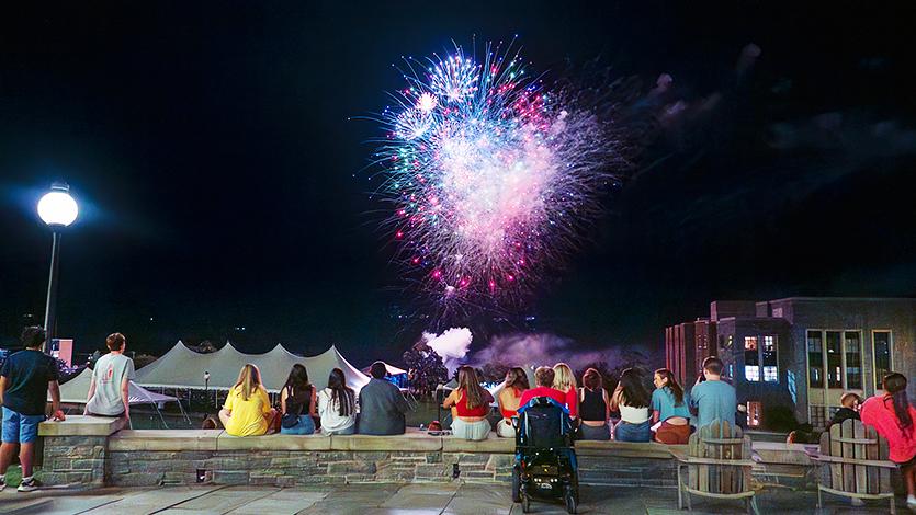 Image of Fireworks at 2023 Move-in Weekend.