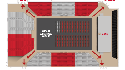 Image of McCann Arena Ceremony site evacuation map.